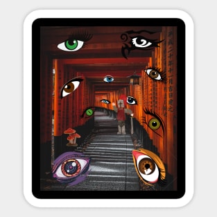 THE EYES IN THE TUNNEL SEEING YOU ON Sticker